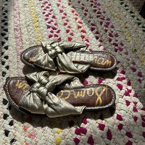 Sam Edelman gold slip Sandles